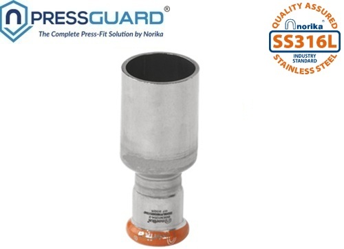 keluli tahan karat 316L press-fit mengurangkan soket (female and male ends)